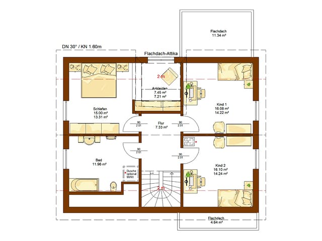 Fertighaus Life 156 von RENSCH-HAUS Schlüsselfertig ab 412925€, Satteldach-Klassiker Grundriss 2