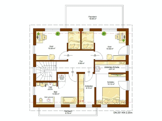 Fertighaus Life 160 von RENSCH-HAUS Schlüsselfertig ab 444519€, Satteldach-Klassiker Grundriss 2