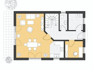 Massivhaus Haus Stade von ROTH-MASSIVHAUS Schlüsselfertig ab 271300€, Satteldach-Klassiker Grundriss 1