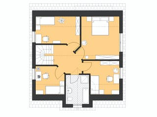 Massivhaus Stadthaus 141 von ROTH-MASSIVHAUS Schlüsselfertig ab 325200€, Satteldach-Klassiker Grundriss 2