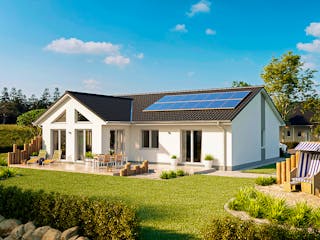 Massivhaus Bungalow Usedom von ROTH MASSIVHAUS Schlüsselfertig ab 374900€, Bungalow Außenansicht 3