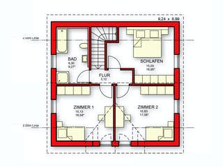 Massivhaus Junge Familie von Rothdach, Satteldach-Klassiker Grundriss 2