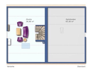 Massivhaus Quadriga II von R+S Immobilien Schlüsselfertig ab 355000€, Satteldach-Klassiker Grundriss 3