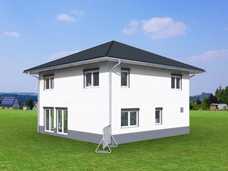 Fertighaus Aktionshaus Stadtvilla von Scheller-Haus Schlüsselfertig ab 382117€, Stadtvilla Außenansicht 4