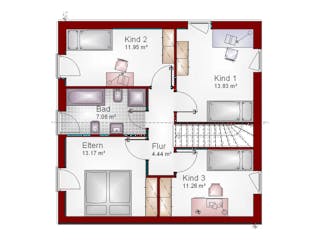 Massivhaus Stadtvilla TOP-Line 1 von Schneider Massivhaus, Stadtvilla Grundriss 2