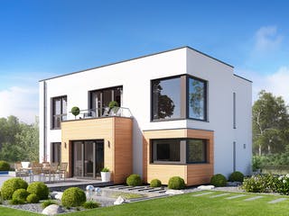 Fertighaus Selection-E-175 E5 von SCHWABENHAUS Schlüsselfertig ab 419935€, Cubushaus Außenansicht 1