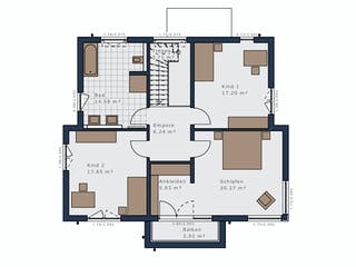Fertighaus Selection-E-175 E5 von SCHWABENHAUS Schlüsselfertig ab 419935€, Cubushaus Grundriss 2