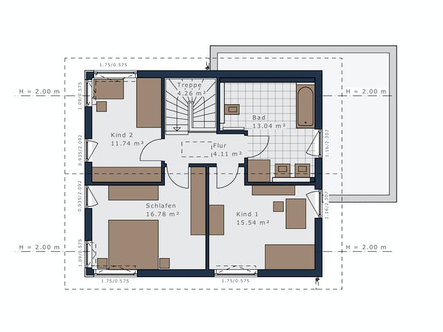 Fertighaus Sensation-E-132 E4 von SCHWABENHAUS Schlüsselfertig ab 379823€, Satteldach-Klassiker Grundriss 2