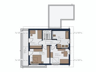 Fertighaus Sensation-E-132 E6 von SCHWABENHAUS Schlüsselfertig ab 379823€, Satteldach-Klassiker Grundriss 2