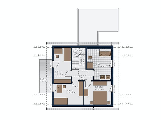 Fertighaus Sensation-E-133 E1 von SCHWABENHAUS Schlüsselfertig ab 394723€, Satteldach-Klassiker Grundriss 2