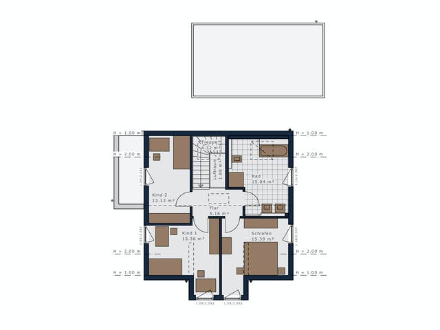 Fertighaus Sensation-E-133 E3 von SCHWABENHAUS Schlüsselfertig ab 394723€, Satteldach-Klassiker Grundriss 2