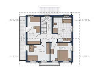 Fertighaus Sensation-E-133 E4 von SCHWABENHAUS Schlüsselfertig ab 343279€, Satteldach-Klassiker Grundriss 2