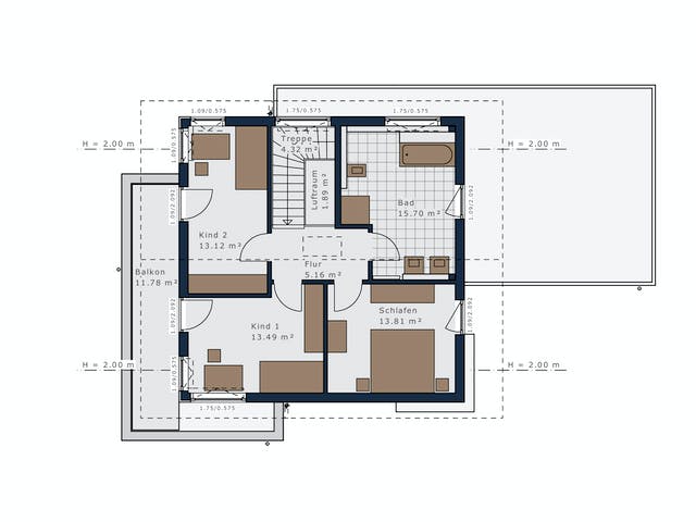 Fertighaus Sensation-E-133 E6 von SCHWABENHAUS Schlüsselfertig ab 393575€, Satteldach-Klassiker Grundriss 2