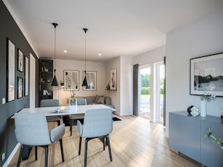 Fertighaus SmartSpace Doppelhäuser von SCHWABENHAUS Schlüsselfertig ab 308171€, Satteldach-Klassiker Außenansicht 5