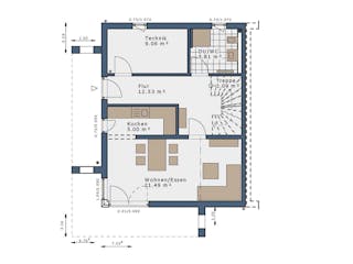 Fertighaus SmartSpace Doppelhäuser von SCHWABENHAUS Schlüsselfertig ab 308171€, Satteldach-Klassiker Außenansicht 8