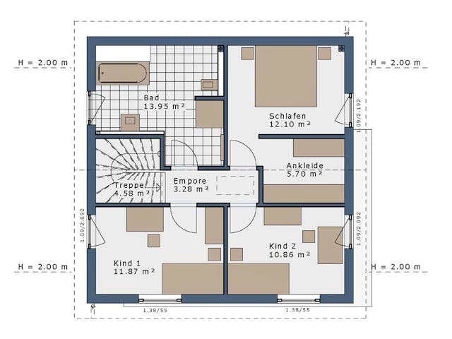 Fertighaus SmartSpace Einfamilienhäuser von SCHWABENHAUS Schlüsselfertig ab 295290€, Satteldach-Klassiker Außenansicht 10