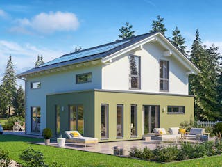 Fertighaus SmartSpace Einfamilienhäuser von SCHWABENHAUS Schlüsselfertig ab 295290€, Satteldach-Klassiker Außenansicht 11