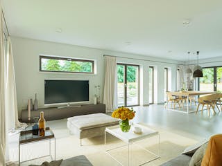 Fertighaus SmartSpace Einfamilienhäuser von SCHWABENHAUS Schlüsselfertig ab 295290€, Satteldach-Klassiker Außenansicht 12