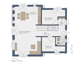 Fertighaus SmartSpace Einfamilienhäuser von SCHWABENHAUS Schlüsselfertig ab 295290€, Satteldach-Klassiker Außenansicht 14