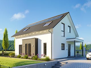 Fertighaus SmartSpace-E-120 E1 von SCHWABENHAUS Schlüsselfertig ab 299017€, Satteldach-Klassiker Außenansicht 1