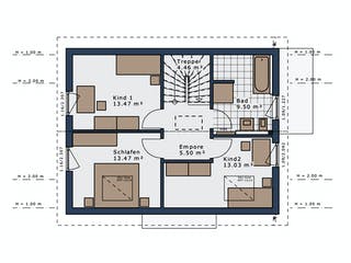 Fertighaus SmartSpace-E-120 E1 von SCHWABENHAUS Schlüsselfertig ab 299017€, Satteldach-Klassiker Grundriss 2
