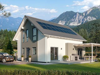Fertighaus SmartSpace-E-140 E1 von SCHWABENHAUS Schlüsselfertig ab 334829€, Satteldach-Klassiker Außenansicht 1