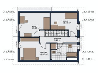Fertighaus SmartSpace-E-140 E1 von SCHWABENHAUS Schlüsselfertig ab 334829€, Satteldach-Klassiker Grundriss 2