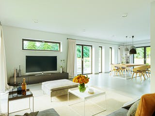 Fertighaus SmartSpace-E-140 E3 von SCHWABENHAUS Schlüsselfertig ab 376238€, Satteldach-Klassiker Innenansicht 1