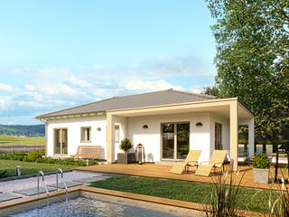 Fertighaus Solitaire-B-090 E2 von SCHWABENHAUS Schlüsselfertig ab 322475€, Bungalow Außenansicht 1