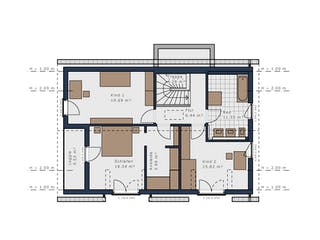 Fertighaus Solitaire-E-155 E1 von SCHWABENHAUS Schlüsselfertig ab 367700€, Satteldach-Klassiker Grundriss 2