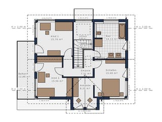 Fertighaus Solitaire-E-165 E4 von SCHWABENHAUS Schlüsselfertig ab 432216€, Satteldach-Klassiker Grundriss 2