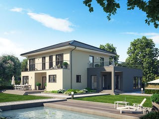 Fertighaus Solitaire-E-165 E7 von SCHWABENHAUS Schlüsselfertig ab 376498€, Stadtvilla Außenansicht 1