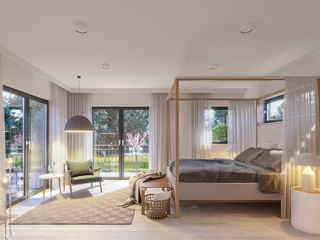 Fertighaus Solitaire Bungalows von SCHWABENHAUS Schlüsselfertig ab 342605€, Bungalow Außenansicht 11