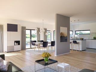 Fertighaus Solitaire Einfamilienhäuser von SCHWABENHAUS Schlüsselfertig ab 348208€, Satteldach-Klassiker Außenansicht 16