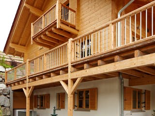 Blockhaus Schwarzwald von Rems-Murr-Holzhaus Ausbauhaus ab 404850€, Stadtvilla Außenansicht 5