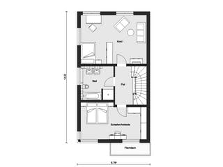 Fertighaus D 30-166.2 - Walmdach Doppelhaus von SchwörerHaus Schlüsselfertig ab 534901€, Stadtvilla Grundriss 2