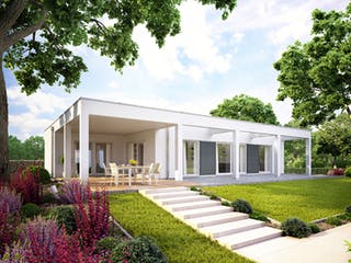 Fertighaus E 10-112.1 - Moderner Bungalow von SchwörerHaus Schlüsselfertig ab 430142€, Bungalow Außenansicht 1