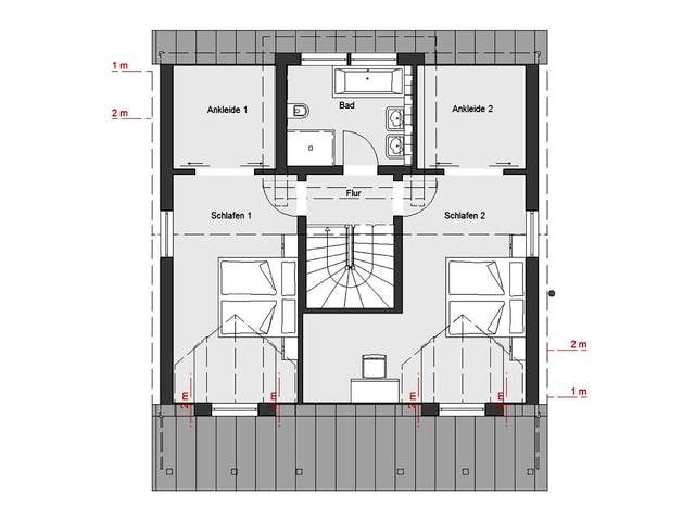 Fertighaus E 15-142.5 - Country-Haus von SchwörerHaus Schlüsselfertig ab 433771€, Satteldach-Klassiker Grundriss 2