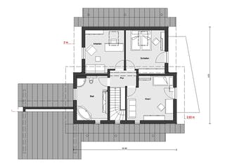 Fertighaus E 15-146.3 - Young Family Home 1 von SchwörerHaus Schlüsselfertig ab 474050€, Pultdachhaus Grundriss 2