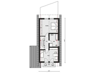Fertighaus E 15-150.2 - Schmales Hauskonzept von SchwörerHaus Schlüsselfertig ab 390969€, Satteldach-Klassiker Grundriss 2