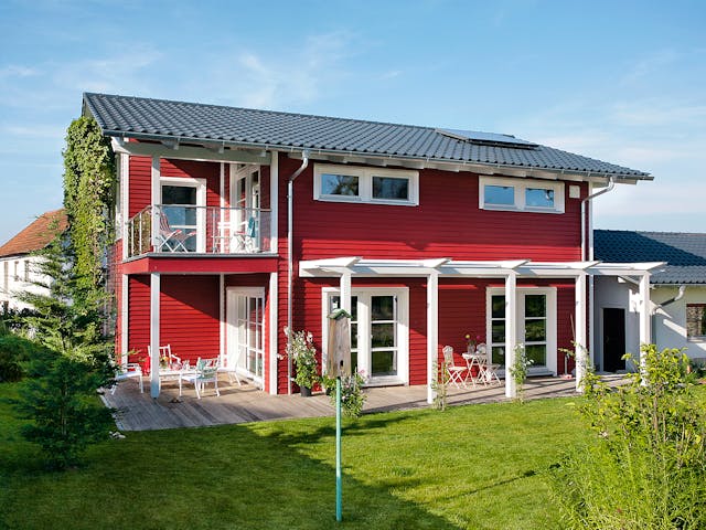 Fertighaus E 15-153.2 - Fertighaus mit Doppelgarage von SchwörerHaus - Österreich Schlüsselfertig ab 443410€, Außenansicht 1