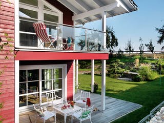 Fertighaus E 15-153.2 - Fertighaus mit Doppelgarage von SchwörerHaus Schlüsselfertig ab 456675€, Außenansicht 3