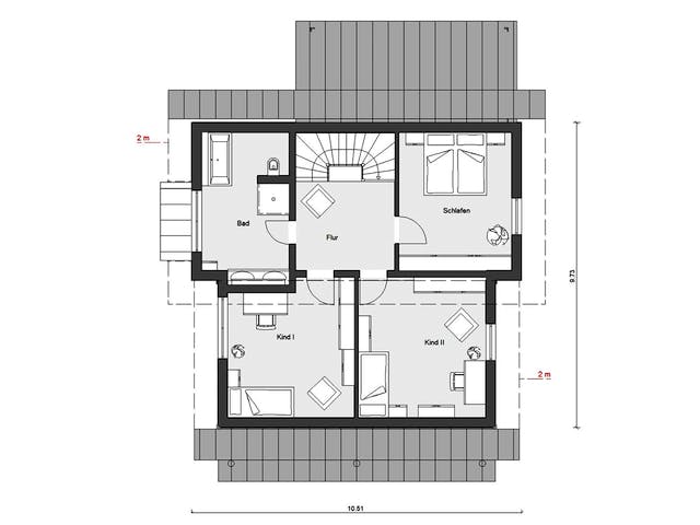 Fertighaus E 15-154.1 - Fertighaus mit Holz von SchwörerHaus Schlüsselfertig ab 446140€, Pultdachhaus Grundriss 2