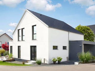 Fertighaus E 15-158.3 - Modernes Satteldachhaus von SchwörerHaus Schlüsselfertig ab 424816€, Außenansicht 1