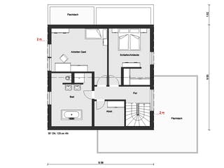 Fertighaus E 15-158.3 - Modernes Satteldachhaus von SchwörerHaus Schlüsselfertig ab 424816€, Satteldach-Klassiker Grundriss 2