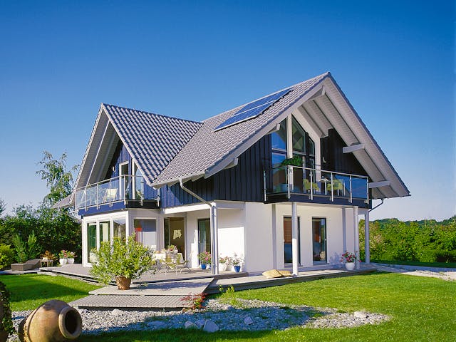 Fertighaus E 15-205.1 - Haus mit Wintergarten von SchwörerHaus Schlüsselfertig ab 588340€, Außenansicht 1 Fertighaus E 15-205.1 - Haus mit Wintergarten von SchwörerHaus Schlüsselfertig ab 588340€, Außenansicht 1