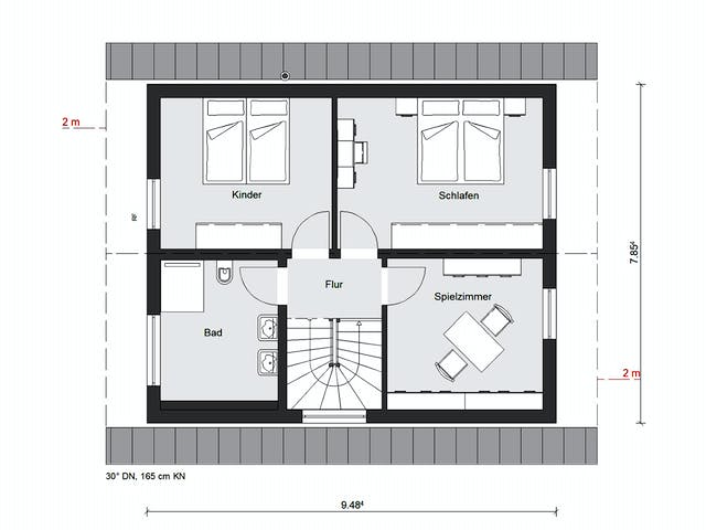 Fertighaus E 15-121.7 - Kundenhaus Bagatur von SchwörerHaus Schlüsselfertig ab 352818€, Satteldach-Klassiker Grundriss 2