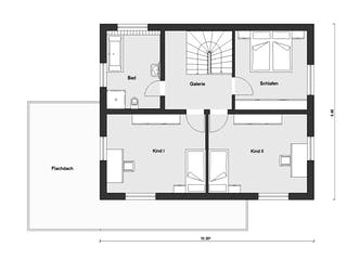Fertighaus E 20-144.6 - Moderner Bauhausstil von SchwörerHaus Schlüsselfertig ab 375658€, Cubushaus Grundriss 2