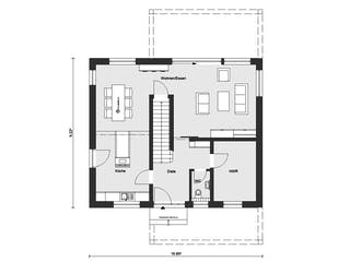 Fertighaus E 20-156.5 - Schwörer-Haus Cube von SchwörerHaus Schlüsselfertig ab 484067€, Cubushaus Grundriss 1