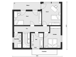 Fertighaus E 20-159.5 - Haus Kubus von SchwörerHaus Schlüsselfertig ab 462116€, Cubushaus Grundriss 2